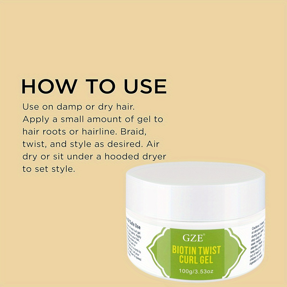 GZE Biotin Twist Curl Gel Hair - Biotin Hair Growth avis et prix